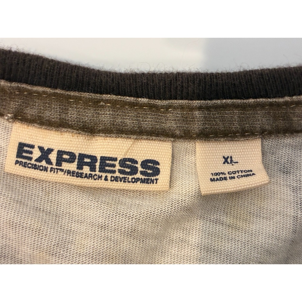 Rare Vintage Express Men's Graphic T-Shirt XL Camo Patches Retro Street Grunge‎ - Picture 7 of 10